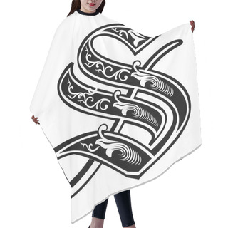 Personality  Beautiful Decoration English Alphabets, Gothic Style, Letter S Hair Cutting Cape