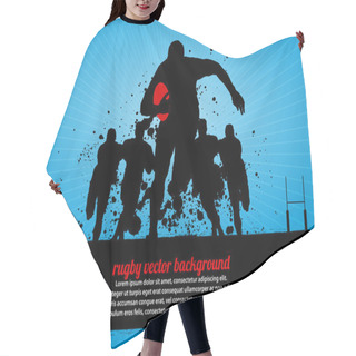 Personality  Rugby Poster Hair Cutting Cape