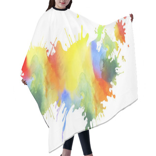 Personality  Colorful Isolated Paint Pattern And Splatter Background With Pai Hair Cutting Cape