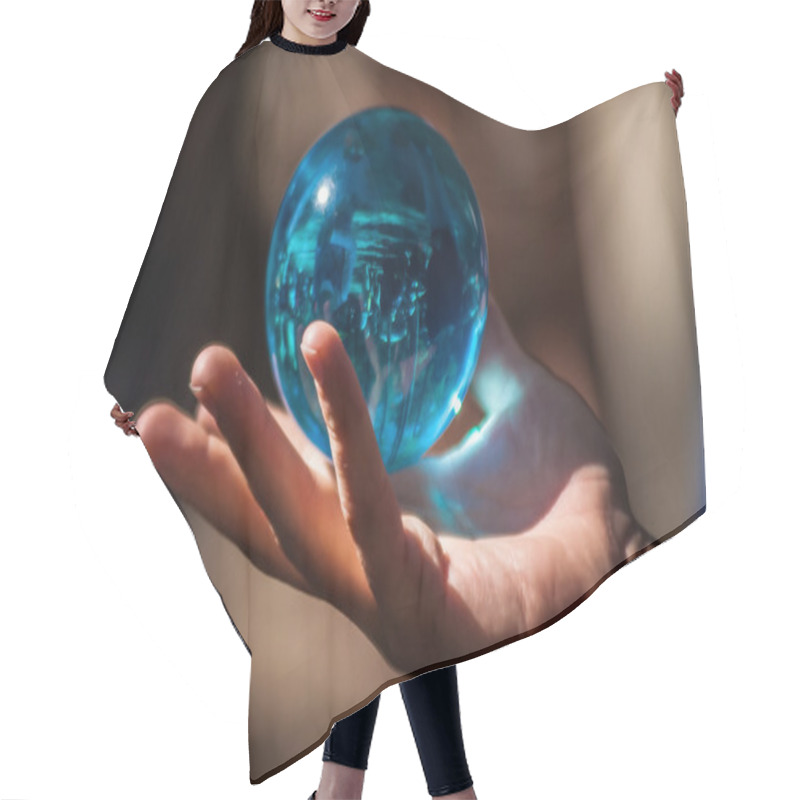 Personality  Crystal Ball In Hand Hair Cutting Cape