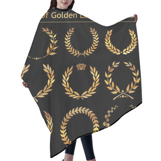 Personality  Set Of Golden Laurel Wreaths Hair Cutting Cape