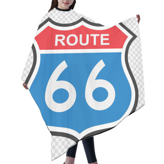 Personality  US Route 66 Sign, Shield Sign With Route Number Hair Cutting Cape