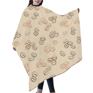 Personality  Coffee Beans Seamless Pattern Hair Cutting Cape