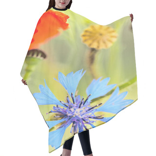 Personality  Summer Field Flowers With Poppies Hair Cutting Cape