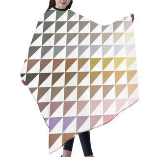 Personality  Abstract Flat Metallic Color Triangles Hair Cutting Cape