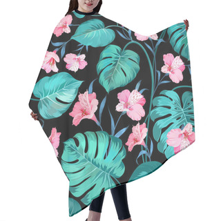 Personality  Alstroemeria On Seamless Background. Hair Cutting Cape