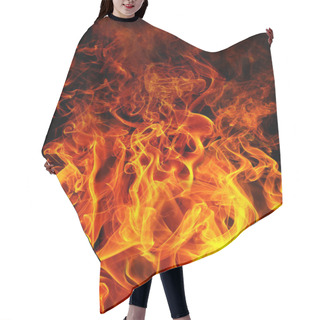 Personality  Fire On A Black Background Hair Cutting Cape