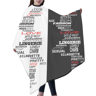 Personality  Word Woman Hair Cutting Cape