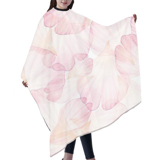 Personality  Watercolor Seamless Pattern With Flower Petals Hair Cutting Cape