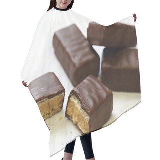 Personality  Chocolate On A White Background Hair Cutting Cape