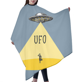 Personality  Ufo Poster Sketch Hair Cutting Cape