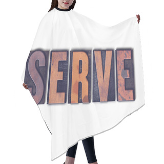 Personality  Serve Concept Isolated Letterpress Word Hair Cutting Cape