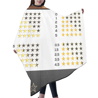 Personality  Yellow Rating Stars Vector Hair Cutting Cape