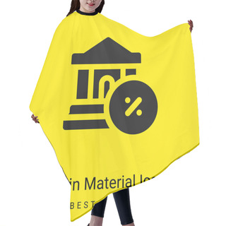 Personality  Bank Minimal Bright Yellow Material Icon Hair Cutting Cape