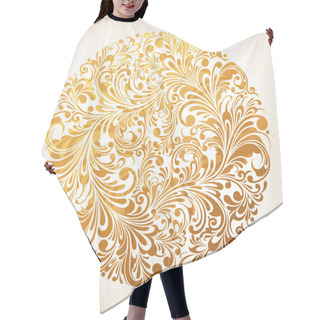 Personality  Ornamental Gold Circle Pattern Hair Cutting Cape