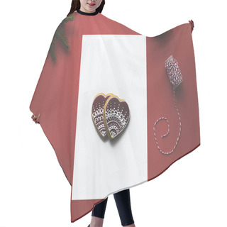 Personality  Christmas Card With Gingerbread Cookies Hair Cutting Cape