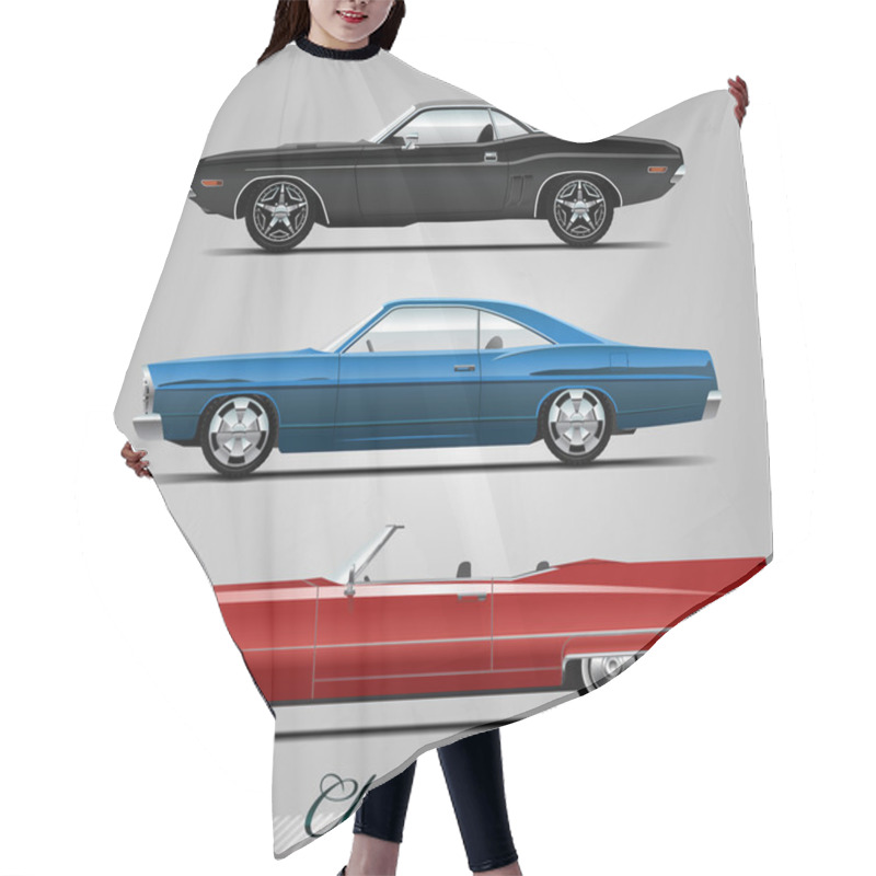 Personality  Classic Car Collection Hair Cutting Cape