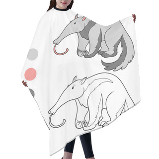 Personality  Coloring Book (anteater) Hair Cutting Cape