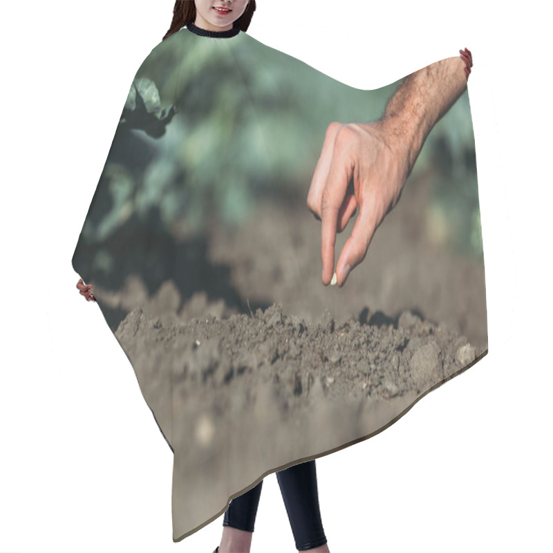 Personality  Farmer Sowing Seed  Hair Cutting Cape