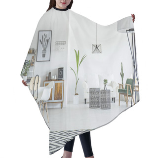 Personality  Loft Interior In Scandinavian Style Hair Cutting Cape