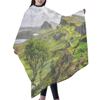 Personality  Scenic View Of Quiraing Mountains In Isle Of Skye, Scottish High Hair Cutting Cape