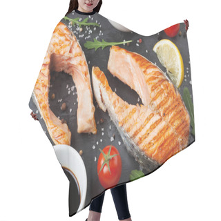 Personality  Grilled Salmon And Spices Hair Cutting Cape