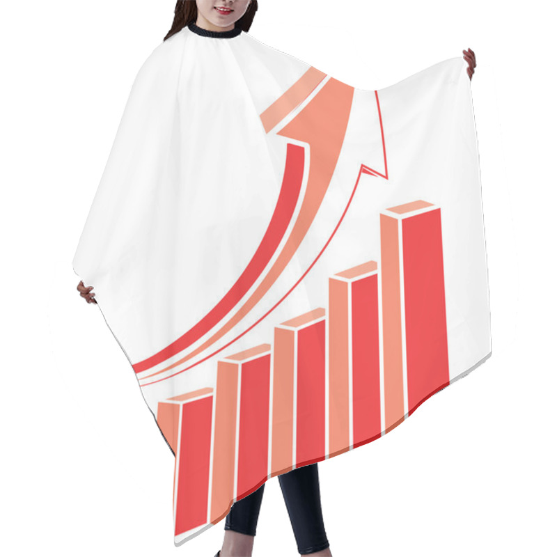 Personality  Red Arrow Diagram Chart. Hair Cutting Cape