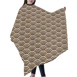 Personality  Japanese Golden Scales Seamless Pattern Hair Cutting Cape