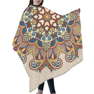 Personality  Floral Round Pattern In Ukrainian Oriental Ethnic Style Hair Cutting Cape