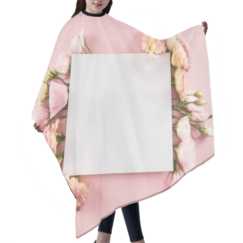 Personality  Beautiful Flowers And Blank Card Hair Cutting Cape