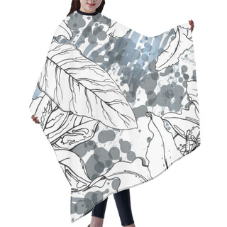 Personality  Tropical, Modern Motif. Black And White Hair Cutting Cape