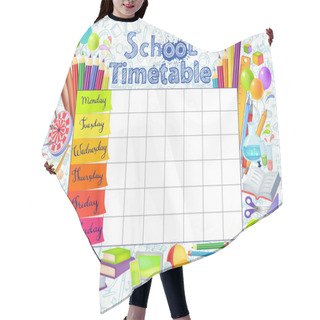 Personality  Template School Timetable Hair Cutting Cape