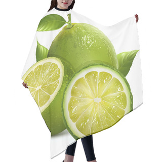 Personality  Fresh Limes With Leaves Hair Cutting Cape