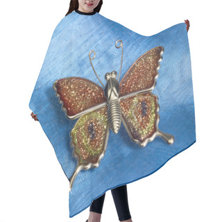 Personality  Butterfly Trinket Ob Blue Fabrics Hair Cutting Cape