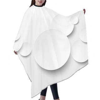 Personality  Paper White Circles. Hair Cutting Cape