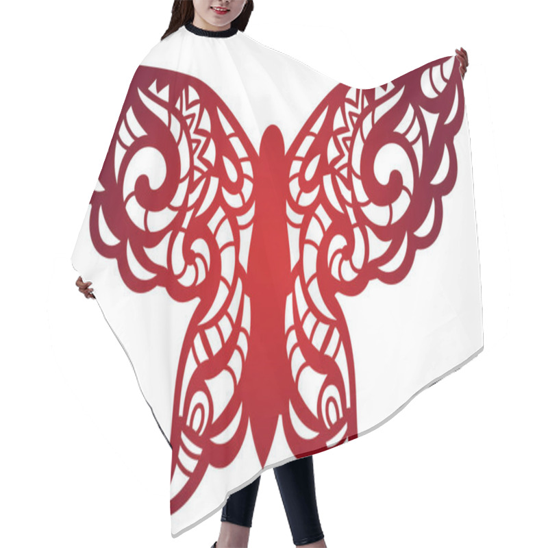 Personality  Laser Cut Vector Template Hair Cutting Cape