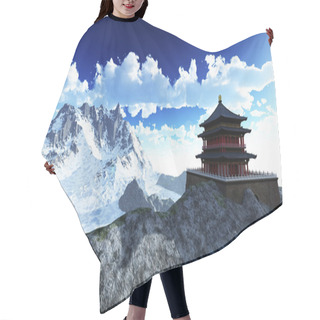 Personality  Sun Temple - Buddhist Shrine Hair Cutting Cape