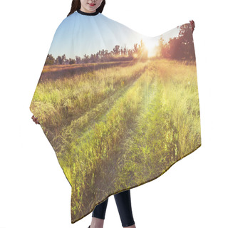 Personality  Farm Road In Meadow Hair Cutting Cape