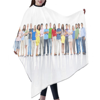 Personality  Large Group Of People Hair Cutting Cape