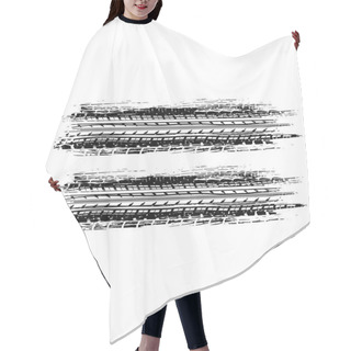 Personality  Brushed Two Tire Tracks Hair Cutting Cape