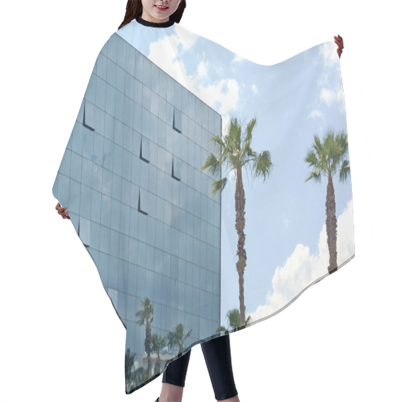 Personality  Modern Glass Building Hair Cutting Cape