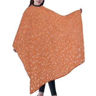 Personality  Clear Transparent Water Drops On Orange Background Hair Cutting Cape