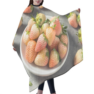 Personality  Organic Raw Pink Pineberries Strawberry In A Bowl Hair Cutting Cape