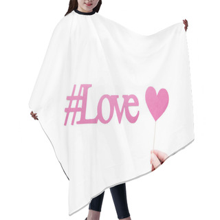 Personality  Love Hashtag With Heart Sign Hair Cutting Cape
