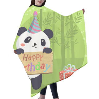 Personality  Birthday Panda Cartoon Hair Cutting Cape