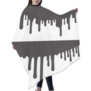 Personality  Black Paint Drips Hair Cutting Cape