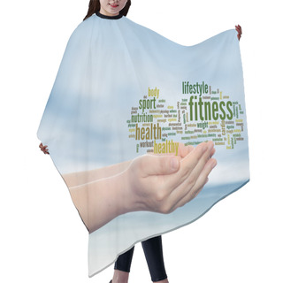 Personality  Fitness And Health Word Cloud Hair Cutting Cape