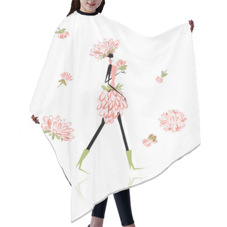 Personality  Floral Girl For Your Design Hair Cutting Cape