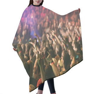 Personality  Crowd Cheering And Hands Raised At A Live Music Concert Hair Cutting Cape