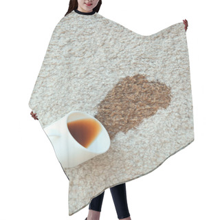Personality  Cup Of Coffee Spilled On Carpet Hair Cutting Cape